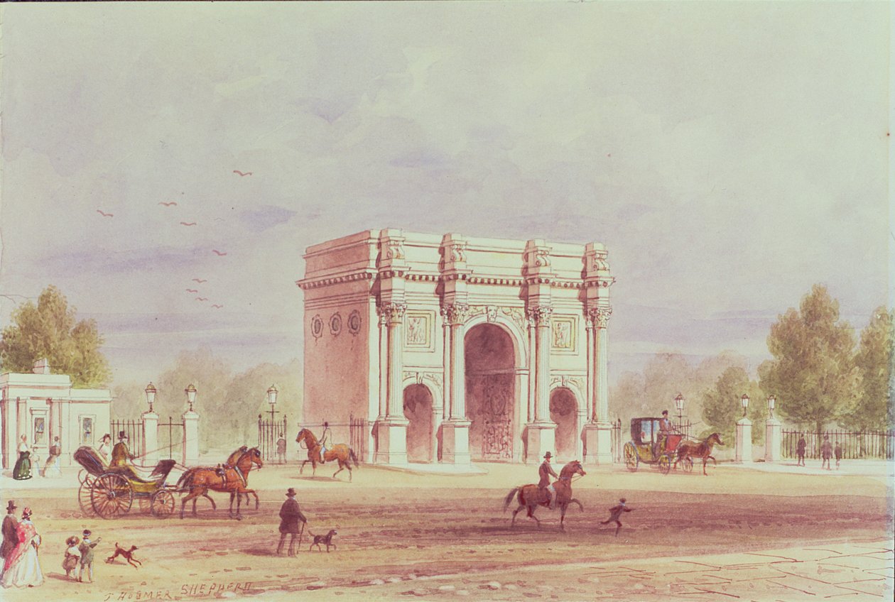 Marmurowy Łuk, ok.1851 autorstwa Thomas Hosmer Shepherd