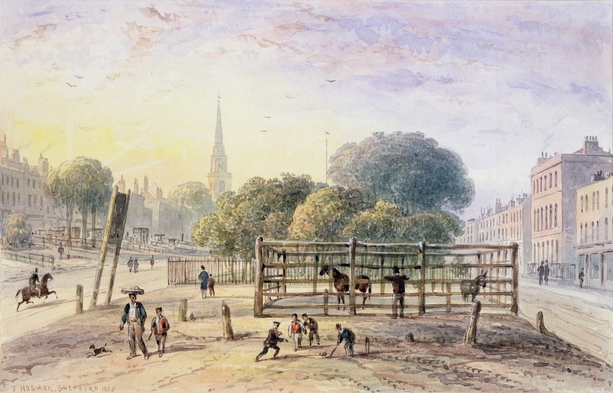 Ислингтон Паунд харагдах байдал, 1850 оны поли autorstwa Thomas Hosmer Shepherd