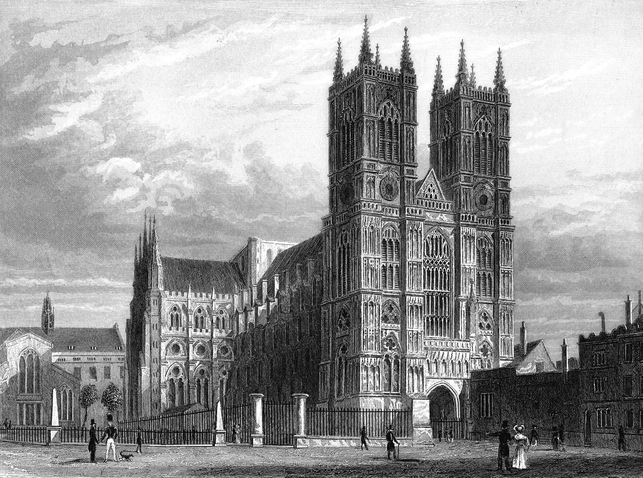Katedra Westminsterska, Londyn 1858 (rycina) autorstwa Thomas Hosmer Shepherd