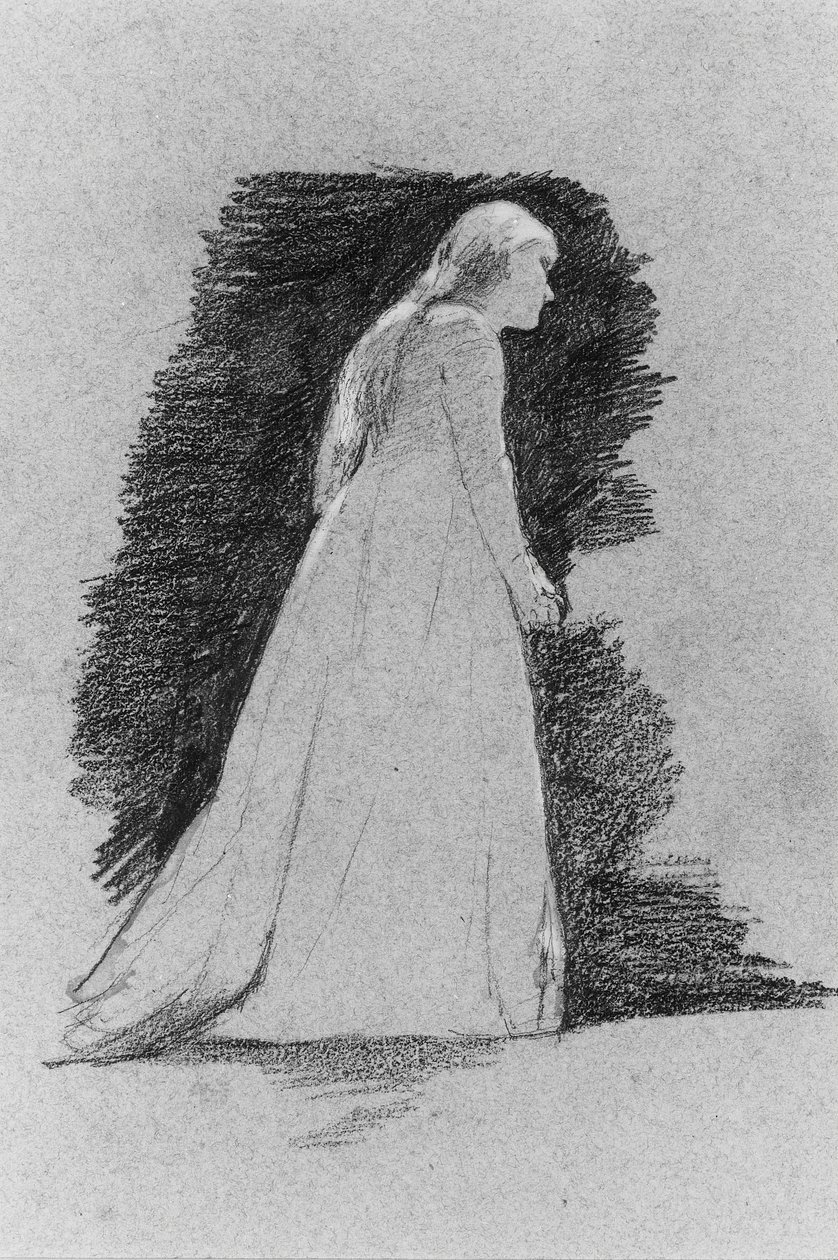 Stojąca kobieta, ca. 1881-82. autorstwa Thomas Hovenden