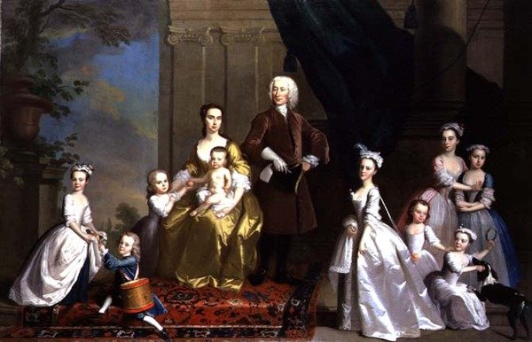 Rodzina Radcliffe, ok. 1738-42 (olej na płótnie) autorstwa Thomas Hudson