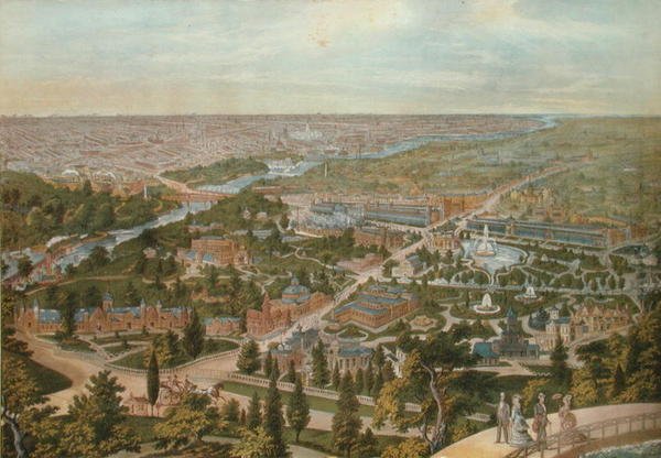Widok z lotu ptaka na stulecie, Filadelfia autorstwa Thomas Hunter
