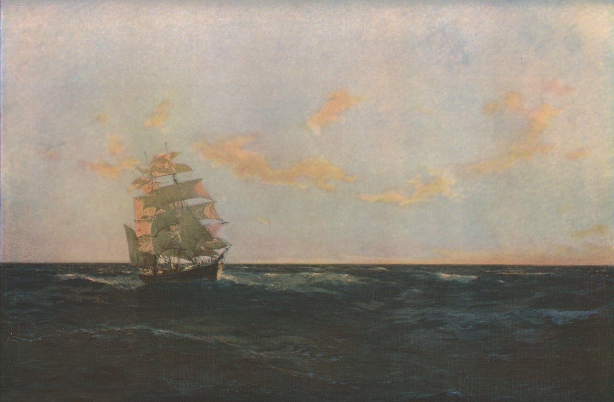 „Człowiek za burtą”, 1893, c1930. autorstwa Thomas J Somerscales