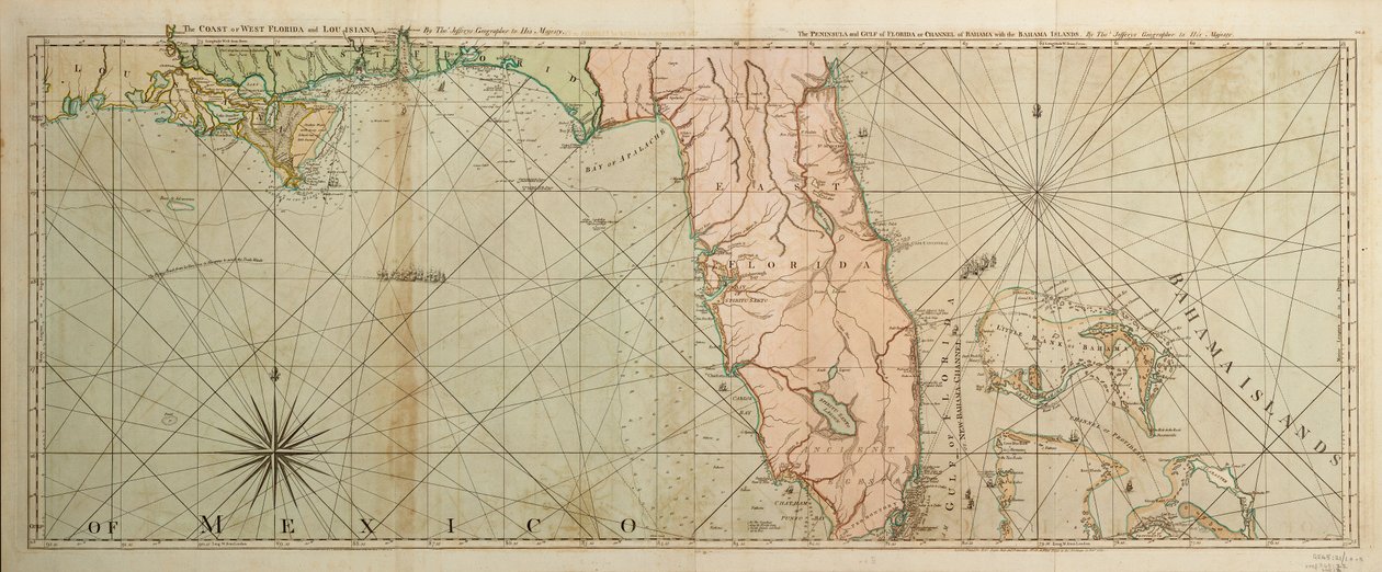 Mapa Florydy autorstwa Thomas Jefferys