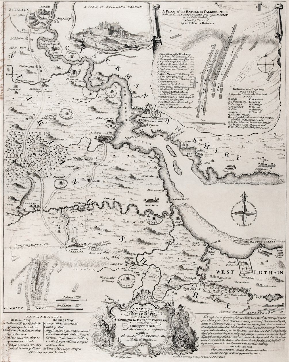 Bitwa pod Falkirk, 28 stycznia 1746 autorstwa Thomas Jefferys