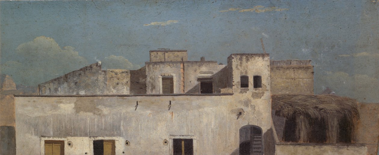 Dachy w Neapolu, 1782 autorstwa Thomas Jones