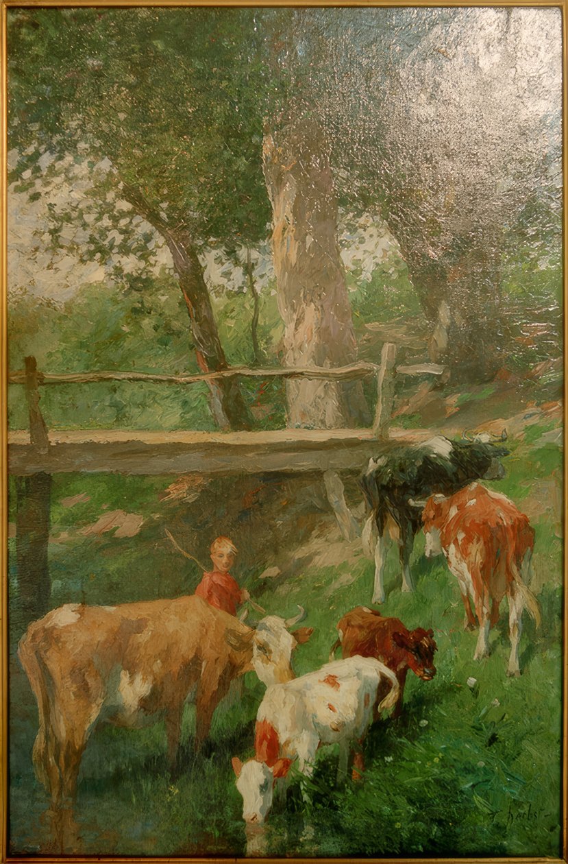 Pasterz z krowami autorstwa Thomas Ludwig Herbst