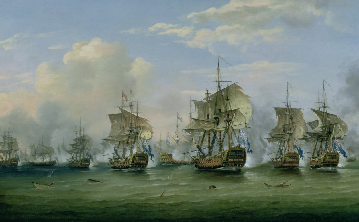 Bitwa na Dogger Bank, 1781 r. autorstwa Thomas Luny