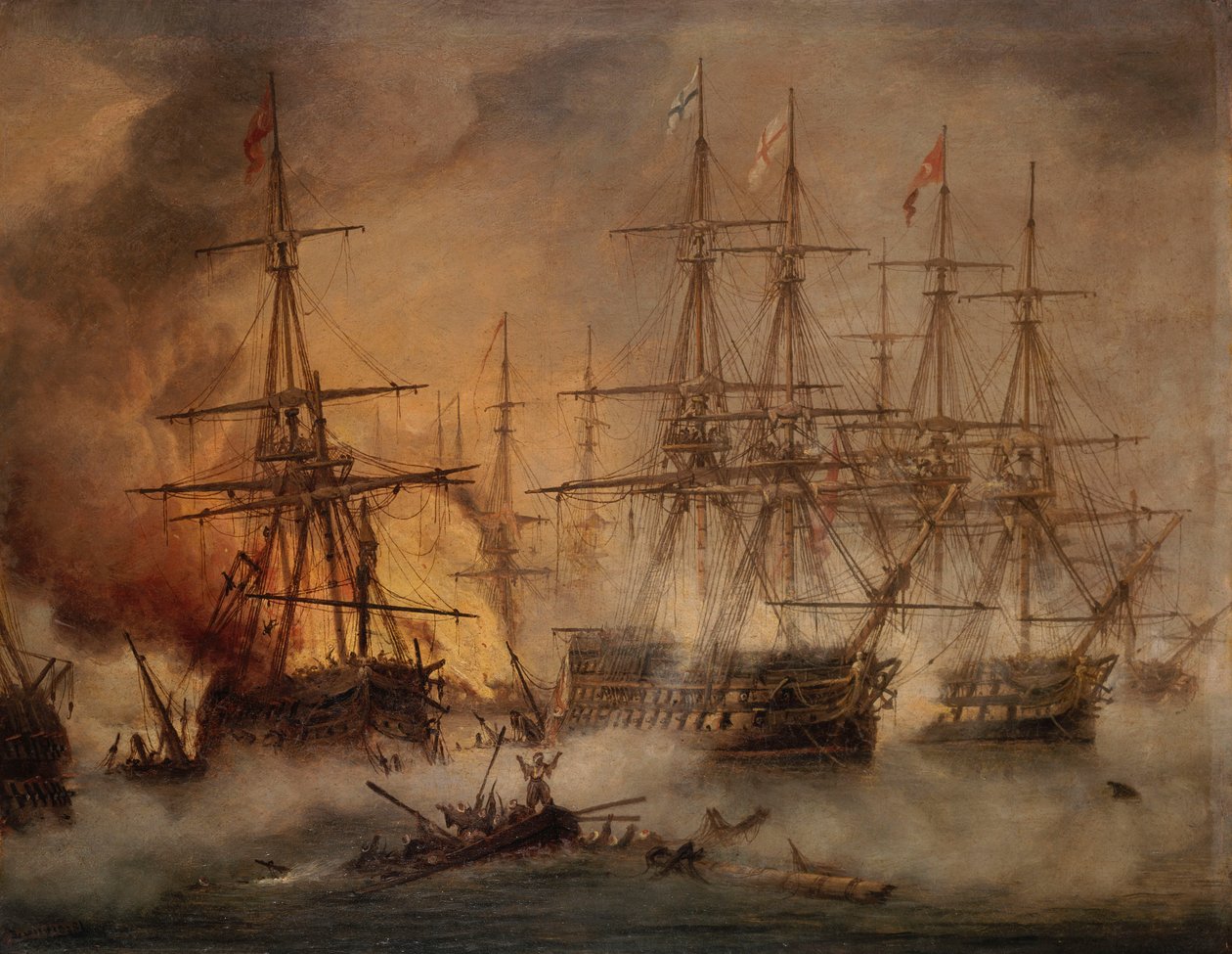 Bitwa pod Navarino, 20 października 1827 r. autorstwa Thomas Luny