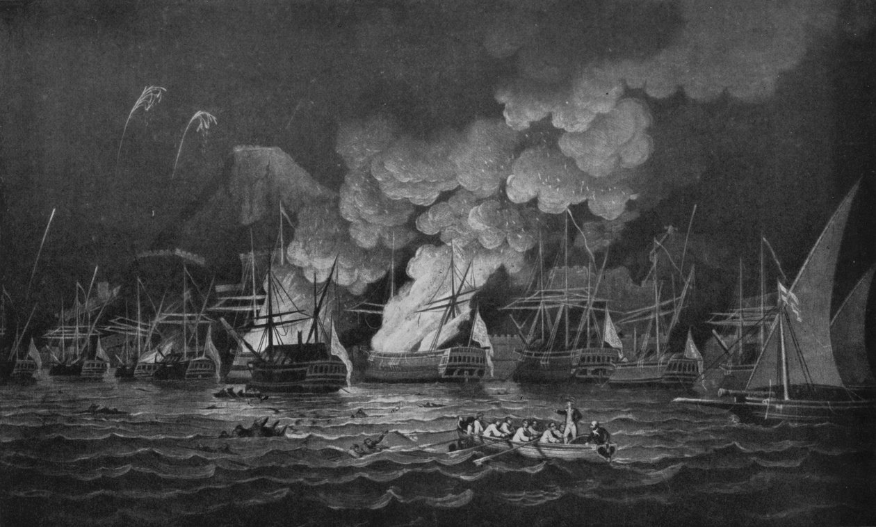 Obrona Gibraltaru, c1785 autorstwa Thomas Luny