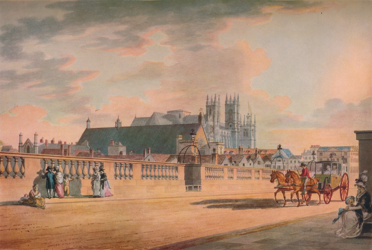 „Widok na Most Westminsterski”, 1792 r. autorstwa Thomas Malton II