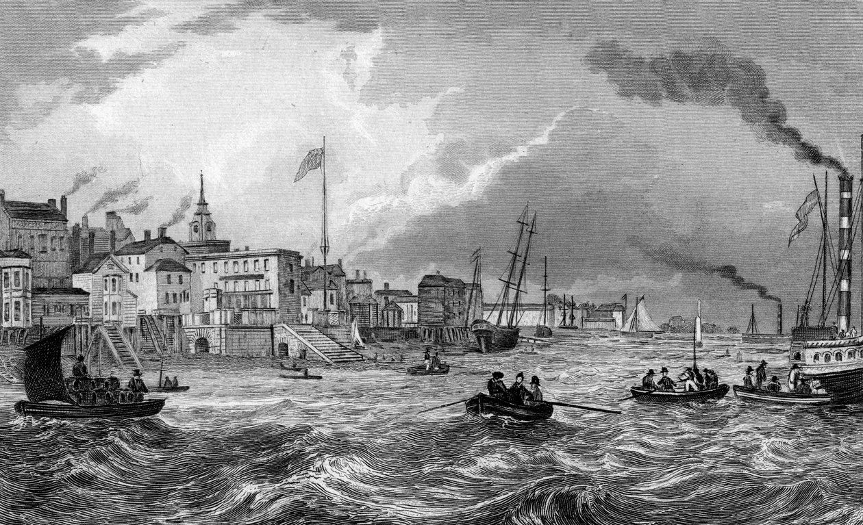 Gravesend, Kent, opublikowano 1831 (grafika) autorstwa Thomas Mann Baynes