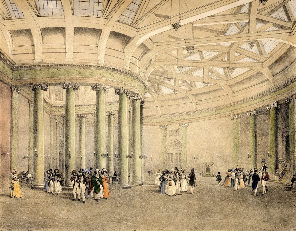 Centralna Giełda, News Room, c.1838 autorstwa Thomas Miles Richardson