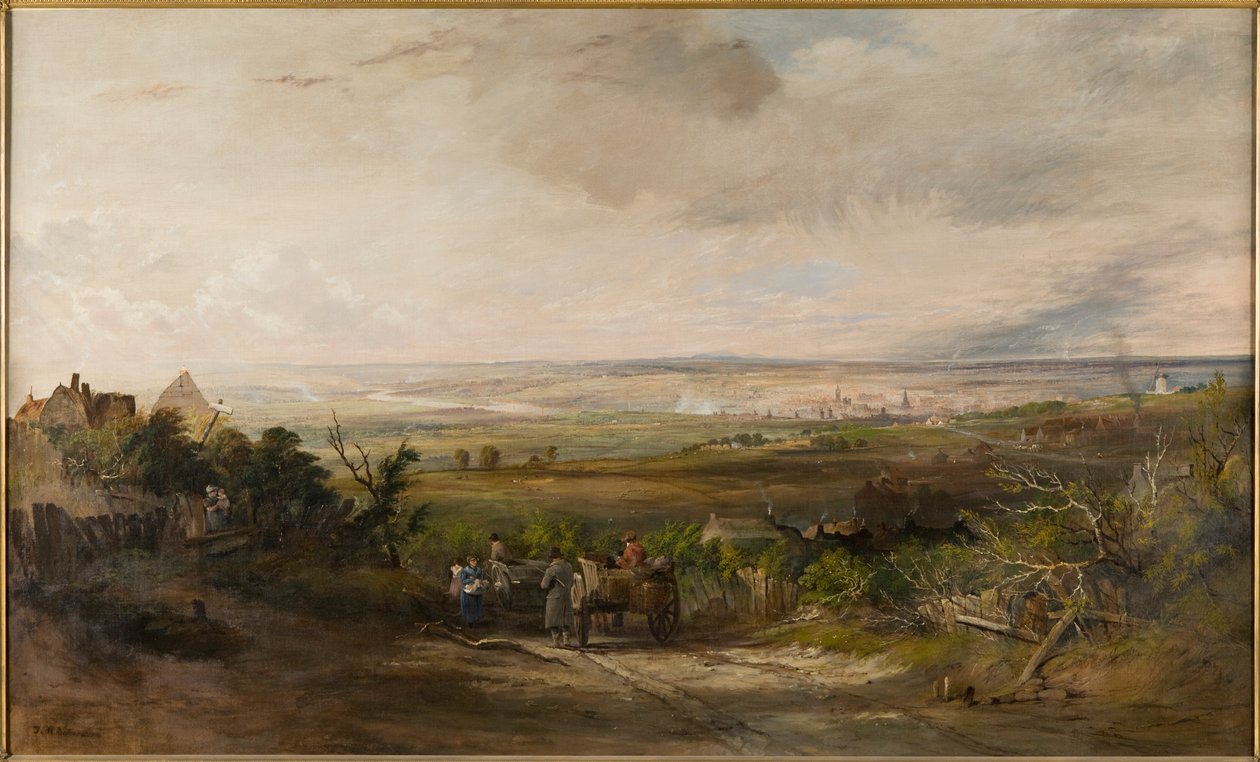 Newcastle z Gateshead Fell, ok. 1816 r. autorstwa Thomas Miles Richardson