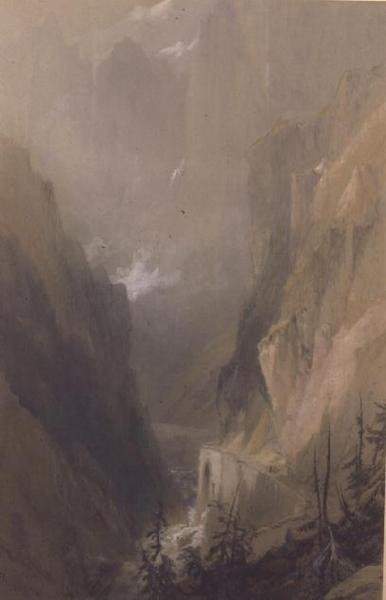 Diabelski Most, Św. Gotard autorstwa Thomas Miles Richardson