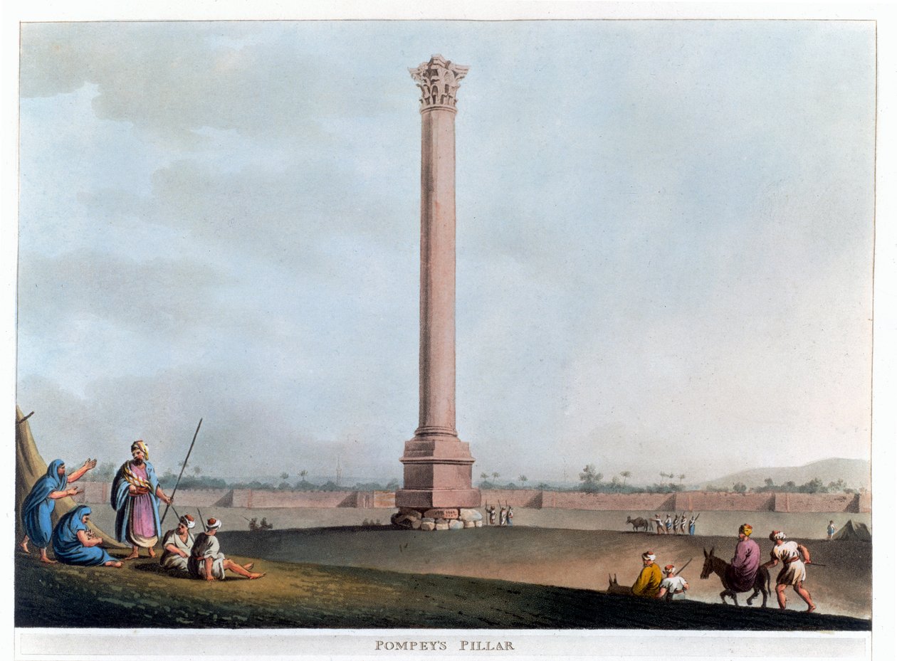 Słup Pompejusza, Aleksandria, Egipt, 1802 autorstwa Thomas Milton