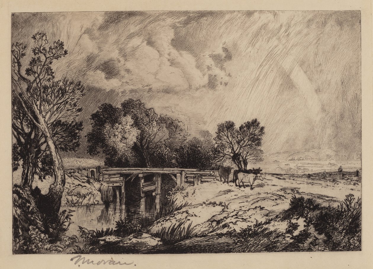 Rustykalny most autorstwa Thomas Moran