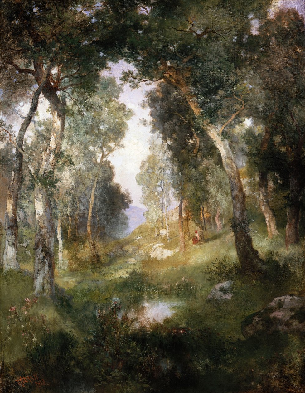 Leśna Polana, Santa Barbara, 1918 autorstwa Thomas Moran