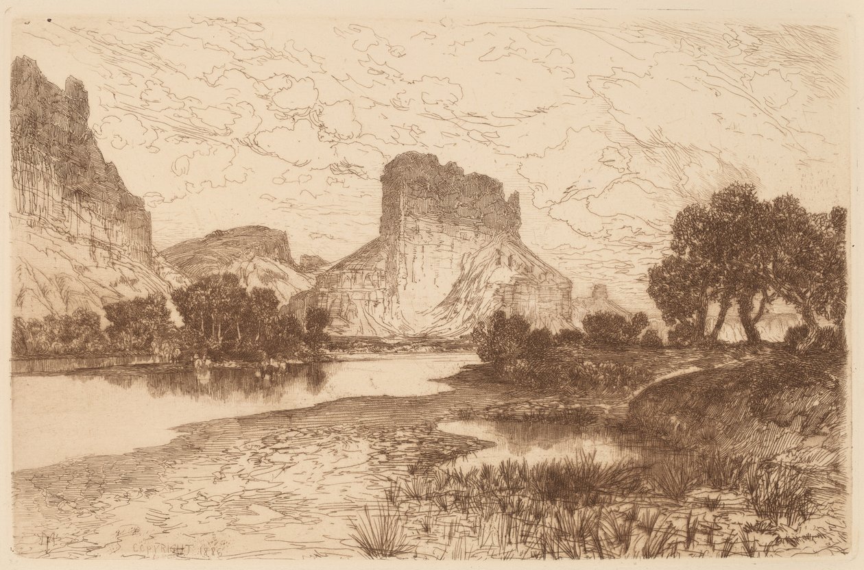 Green River, Terytorium Wyoming autorstwa Thomas Moran