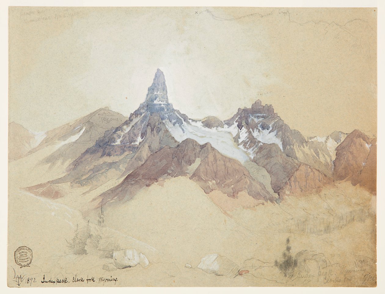 Index Peak, Clarks Fork, Wyoming autorstwa Thomas Moran