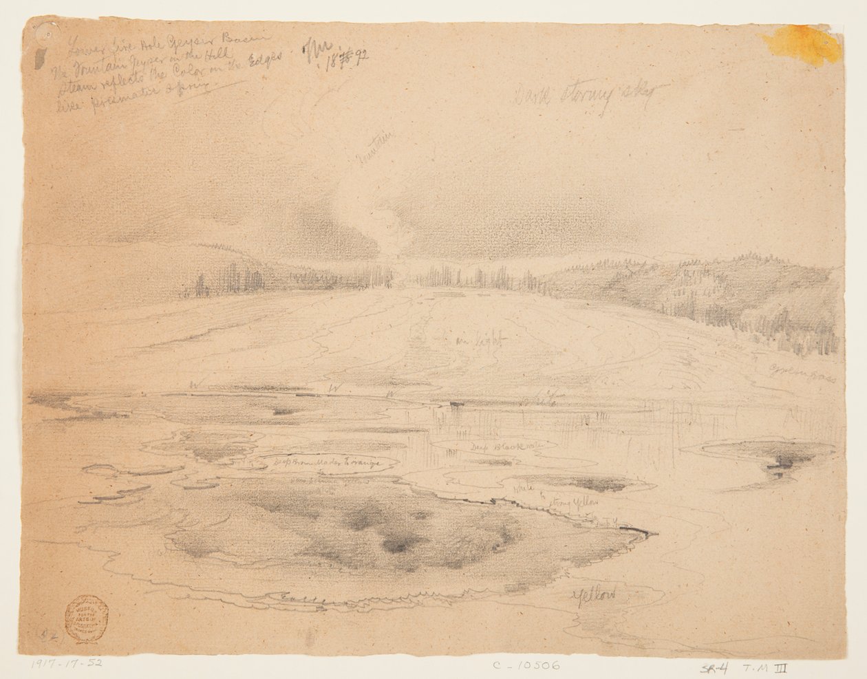 Dolny otwór ogniowy, basen gejzera, Yellowstone autorstwa Thomas Moran
