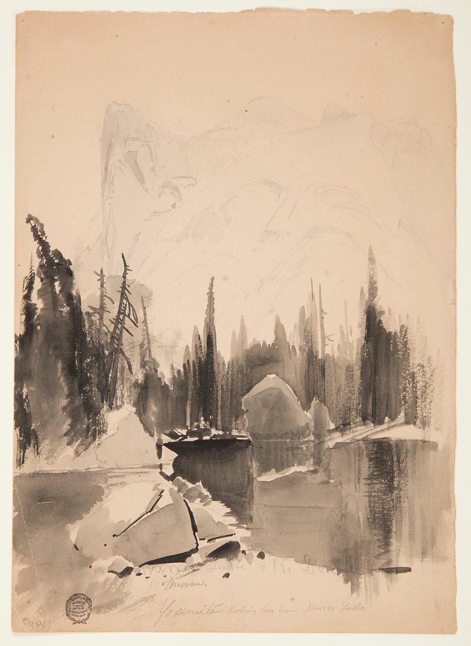 Jezioro Lustrzane, Yosemite autorstwa Thomas Moran