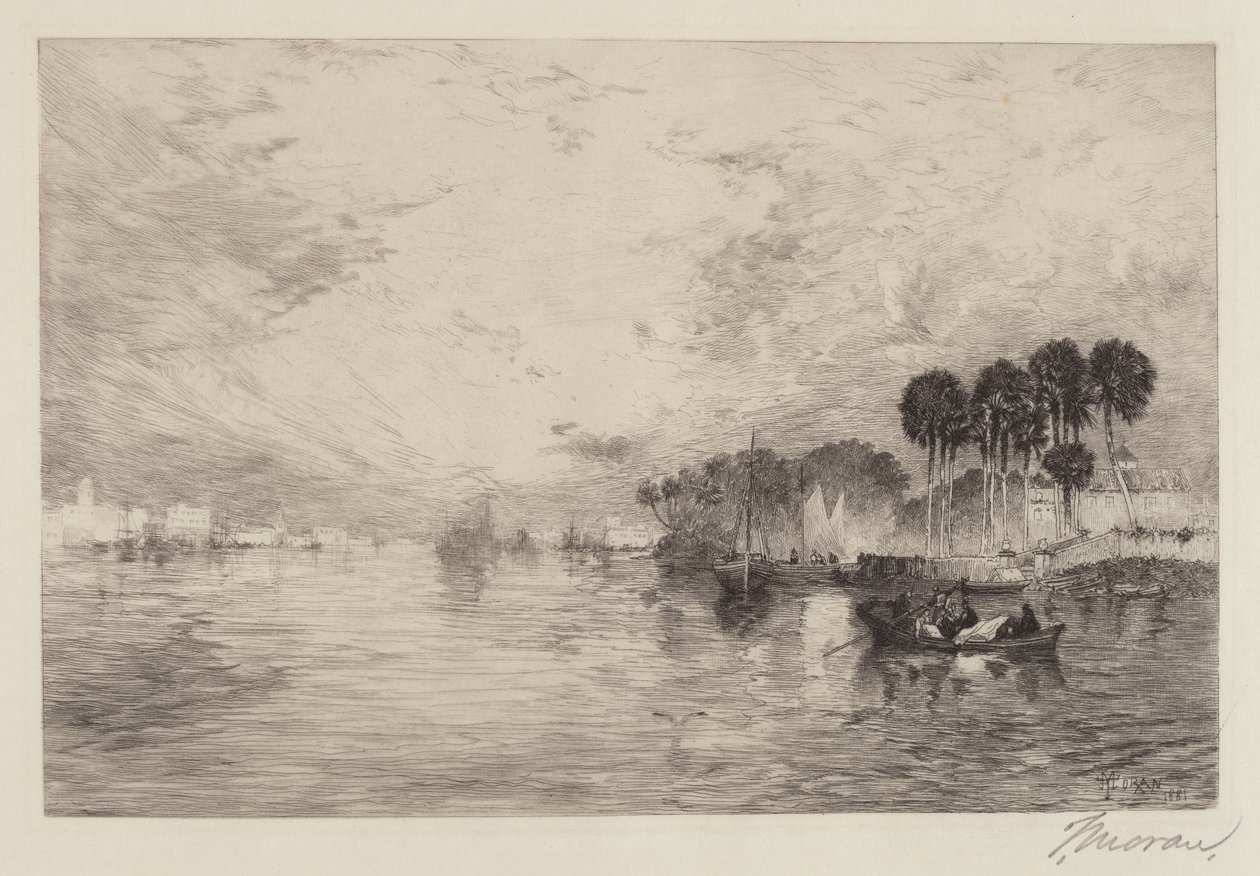 Rzeka Świętego Jana, Floryda autorstwa Thomas Moran