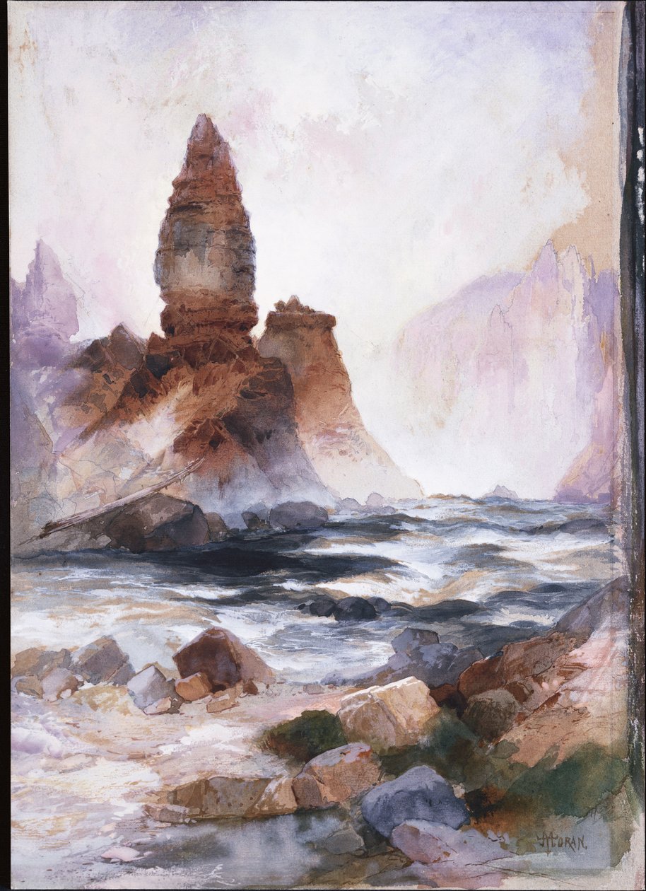Tower Falls i Sulphur Rock, Yellowstone autorstwa Thomas Moran