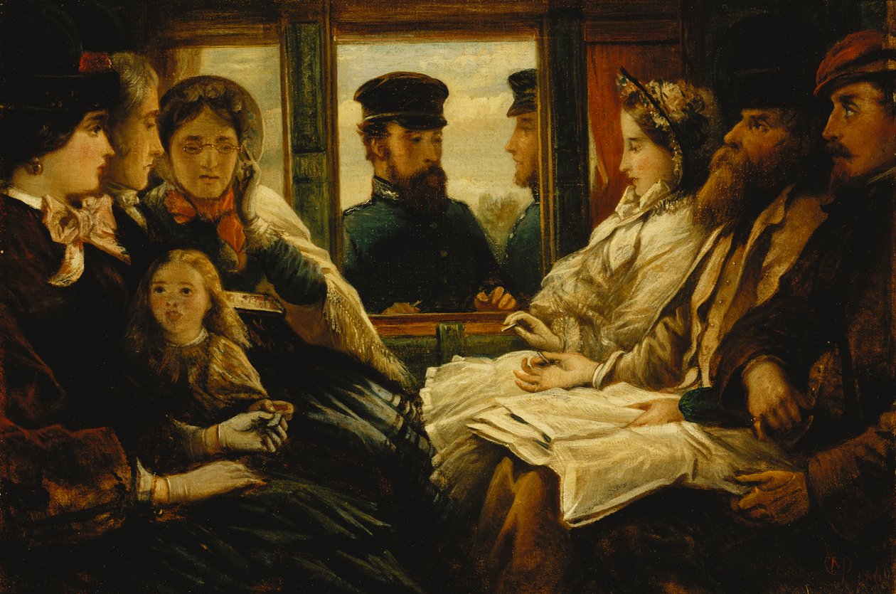 Prezent podróżny 1860 „Proszę o bilety”, 1861 autorstwa Thomas Musgrave Joy