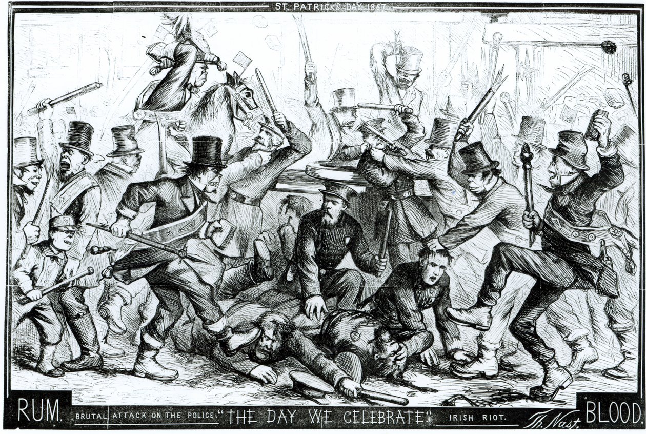 The Day We Celebrate, z "Harpers Weekly" 1867 autorstwa Thomas Nast