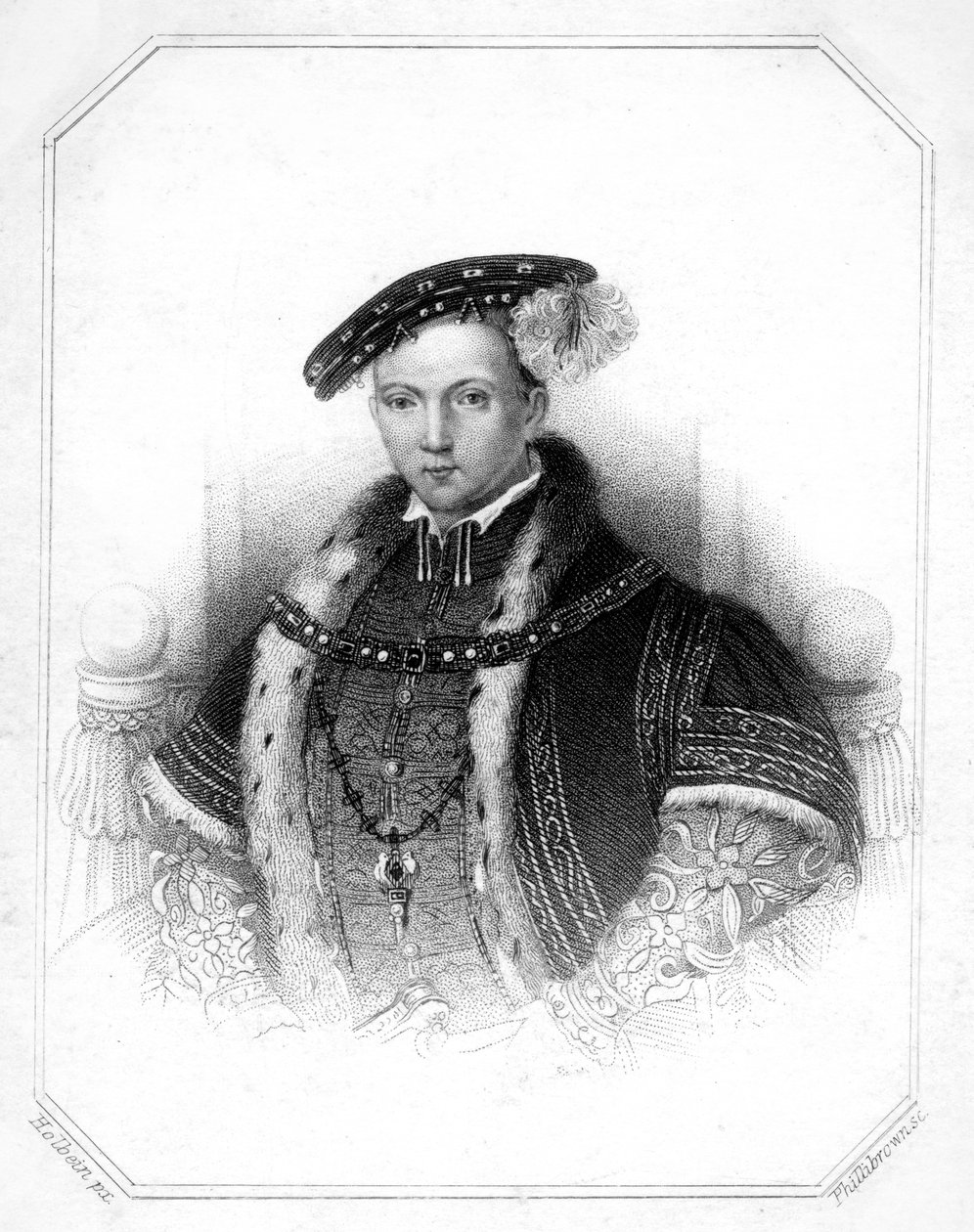 Edward VI, król Anglii, XIX wiek. autorstwa Thomas Phillibrown