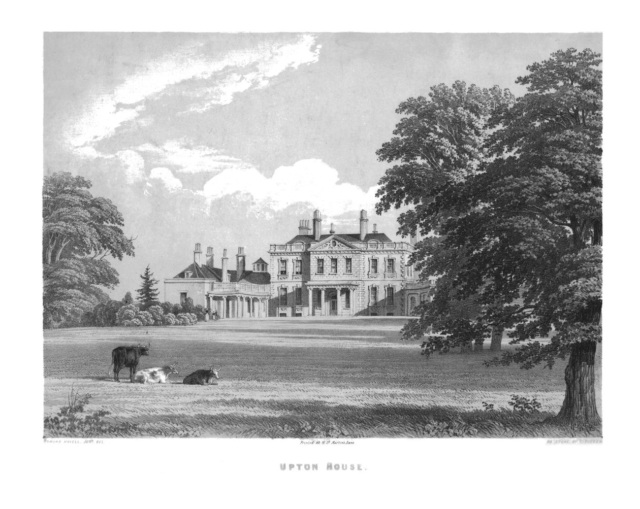 Upton House, połowa XIX wieku. autorstwa Thomas Picken
