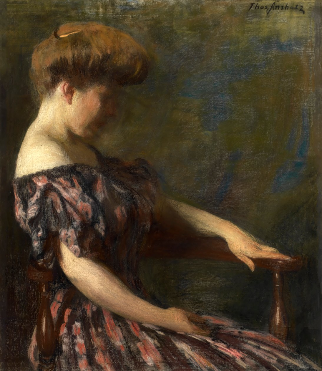 Kwiecista suknia, 1906. autorstwa Thomas Pollock Anshutz