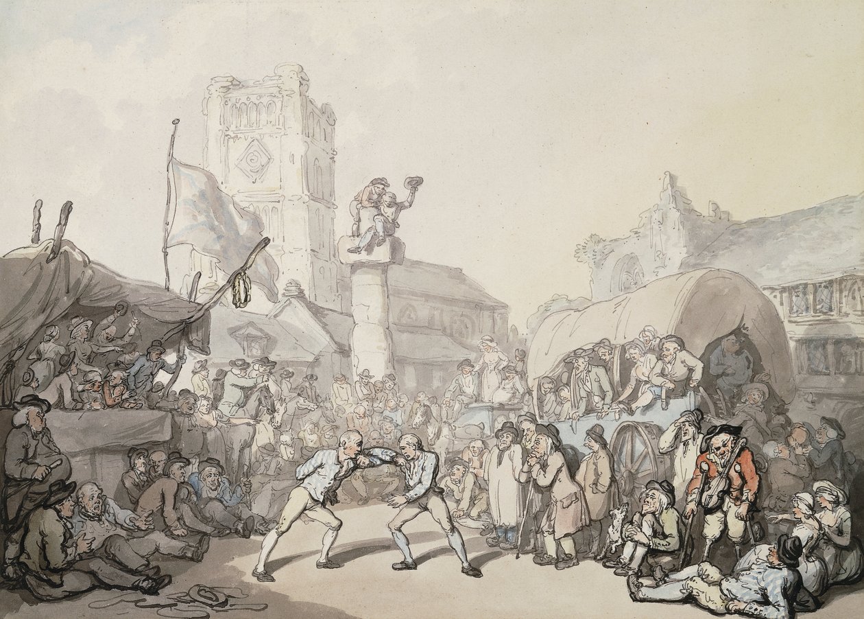 Cornish Wrestling Match, autorstwa Thomas Rowlandson