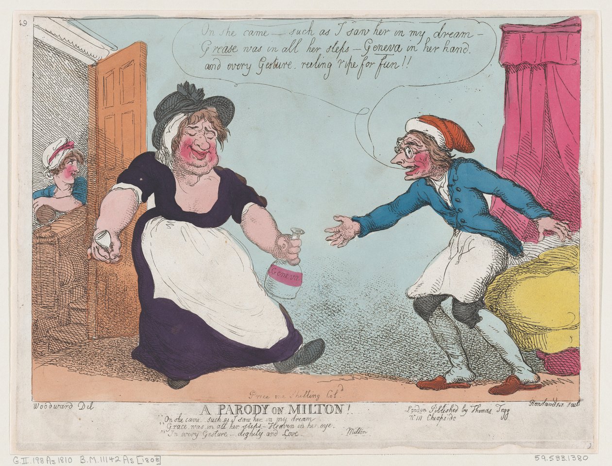 Parodia na temat Miltona, 1807., 1807. autorstwa Thomas Rowlandson