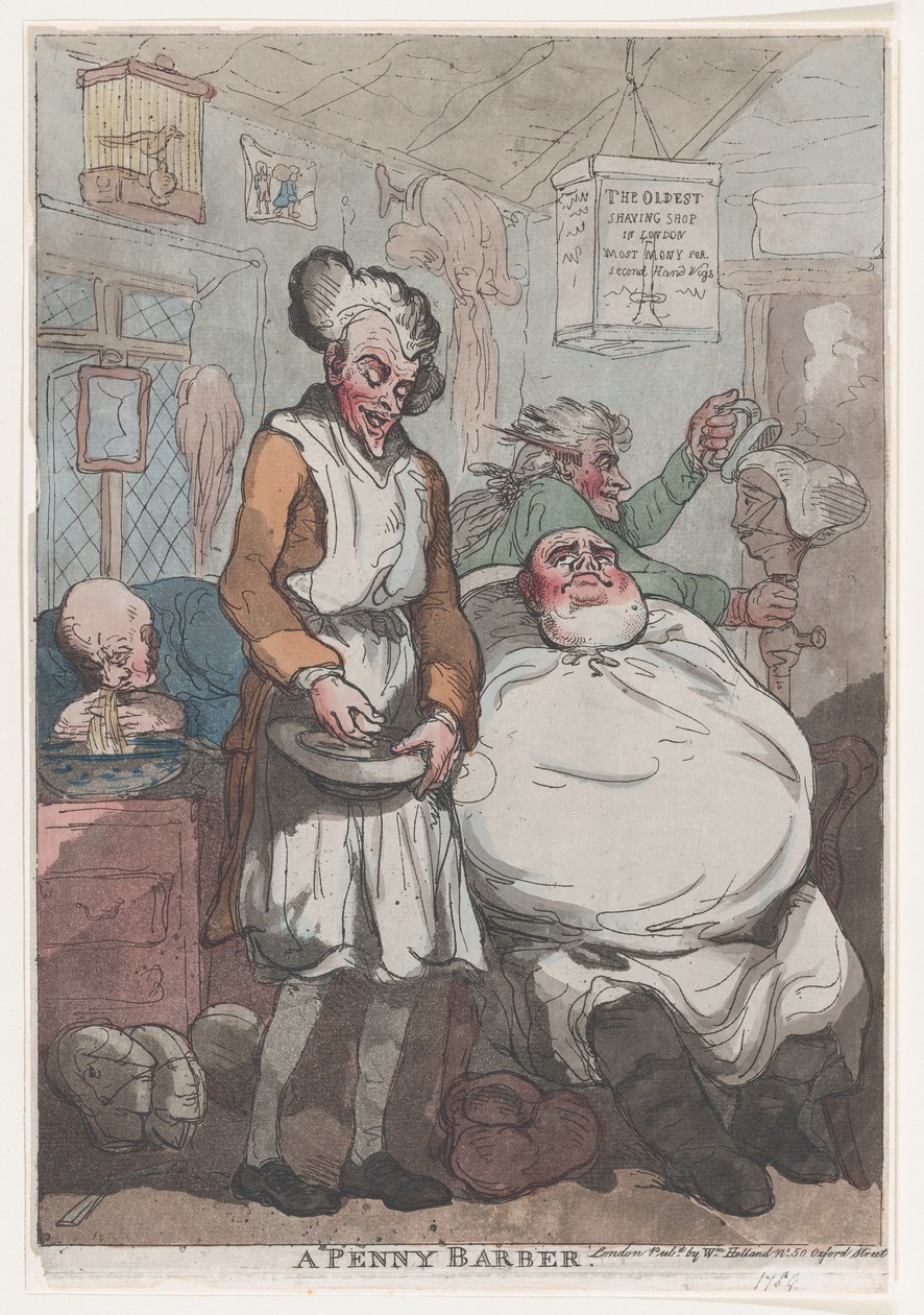 Penny fryzjer, 1789., 1789. autorstwa Thomas Rowlandson