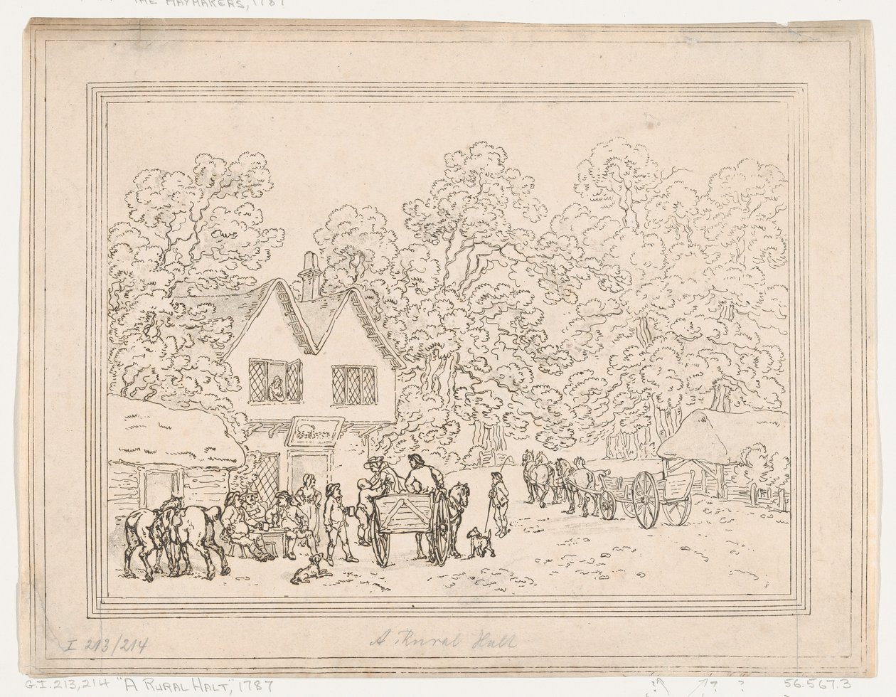 Postój na wsi, 1787., 1787. autorstwa Thomas Rowlandson