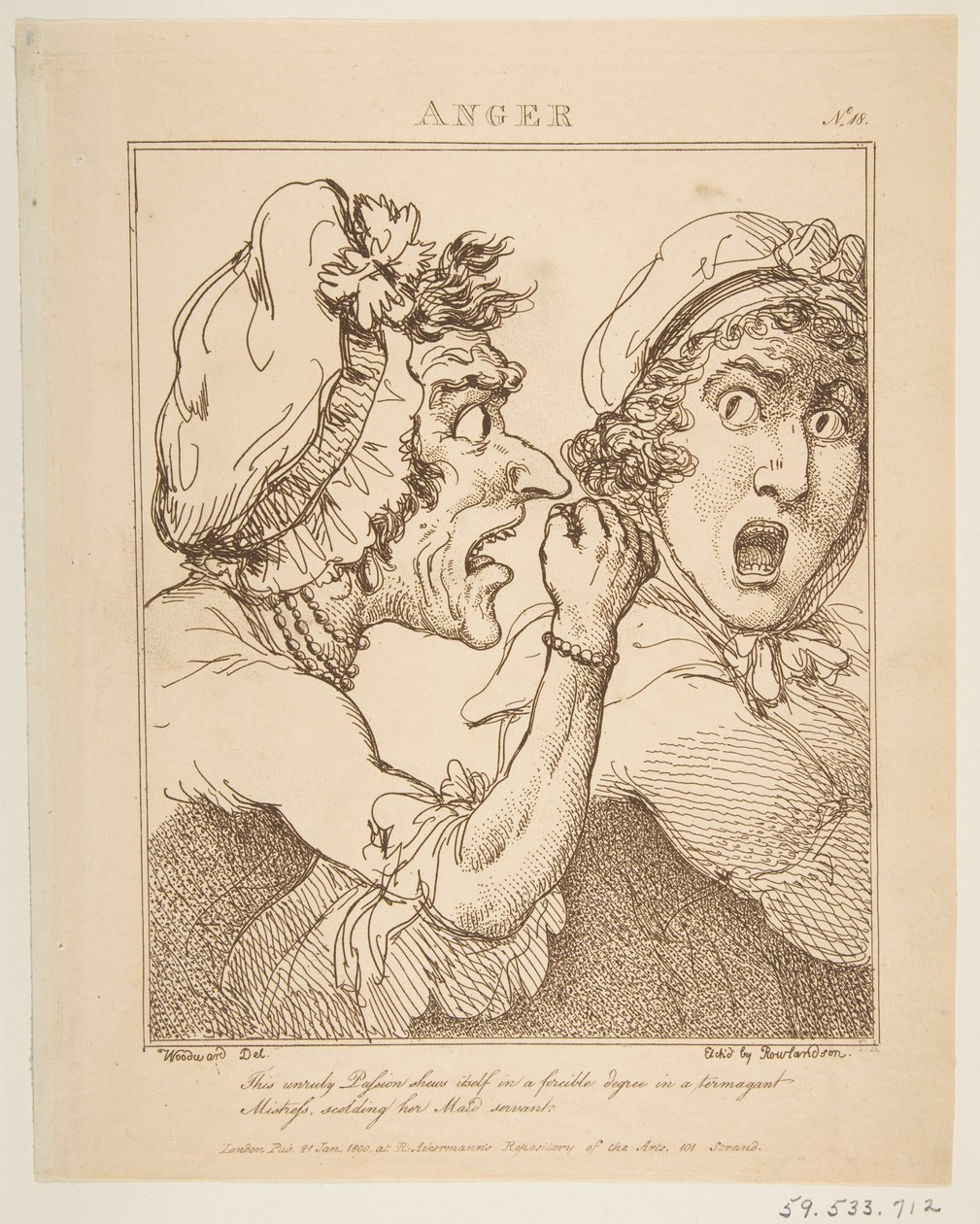Gniew, 21 stycznia 1800. autorstwa Thomas Rowlandson