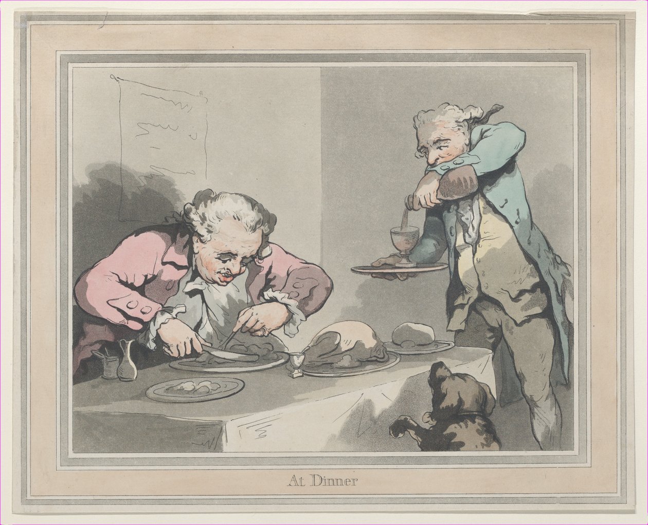Na Kolacji, 1790., 1790. autorstwa Thomas Rowlandson