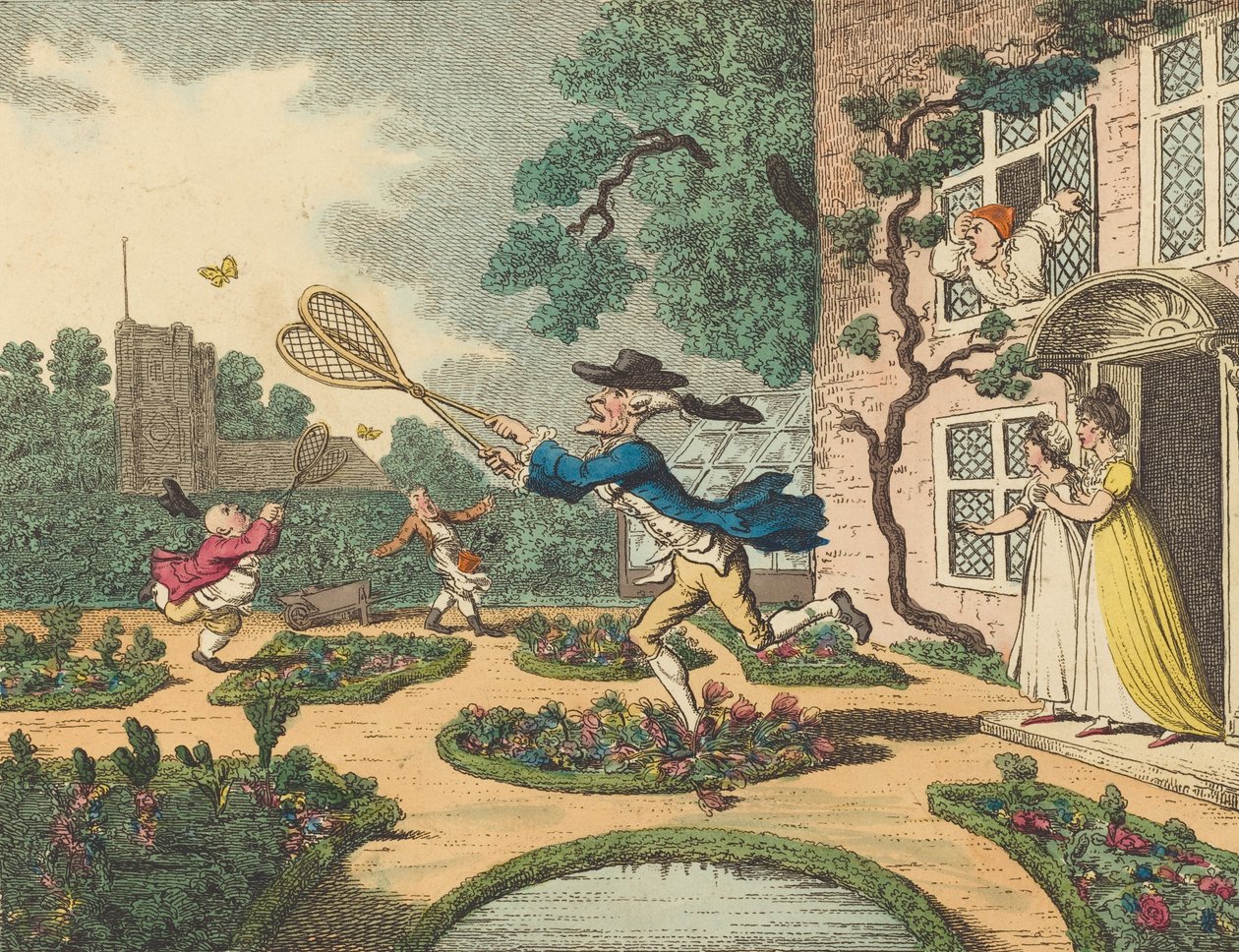 Polowanie na motyle, 1806. autorstwa Thomas Rowlandson