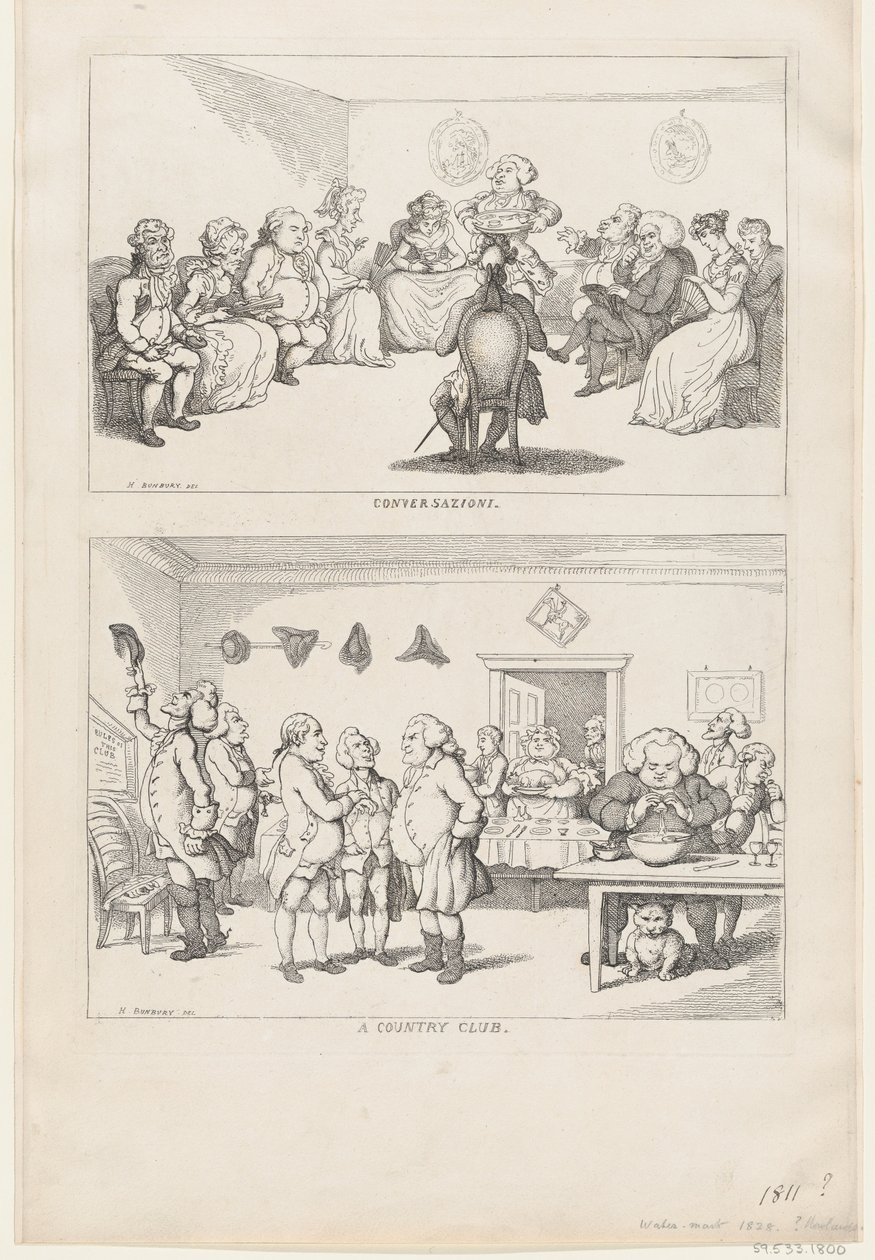 Rozmowa i Klub Country, 1806-11., 1806-11. autorstwa Thomas Rowlandson