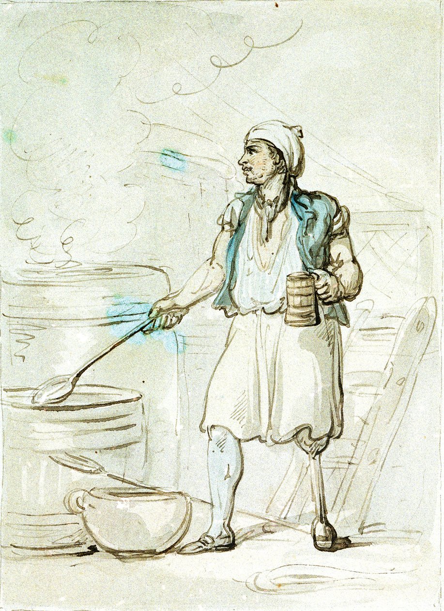Pomocnik kucharza autorstwa Thomas Rowlandson