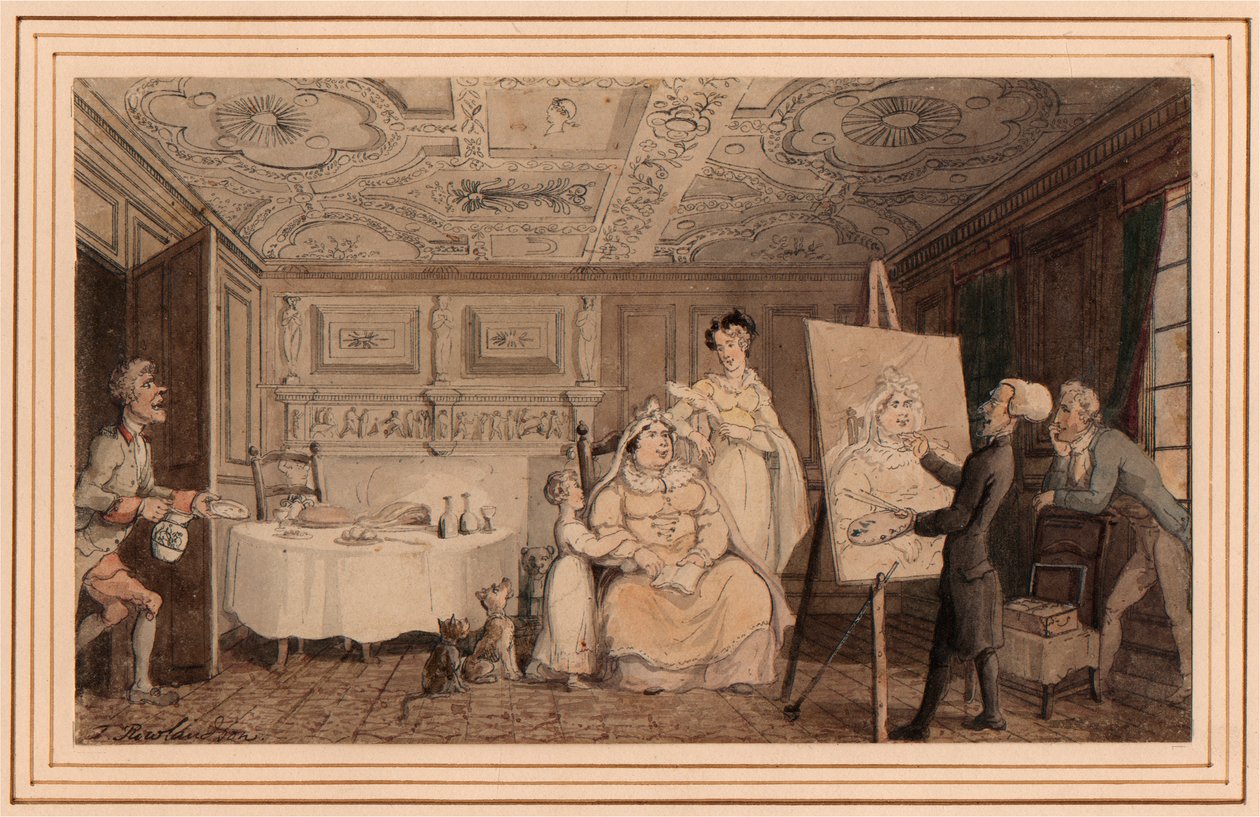 Dr Syntax Malowanie portretu autorstwa Thomas Rowlandson