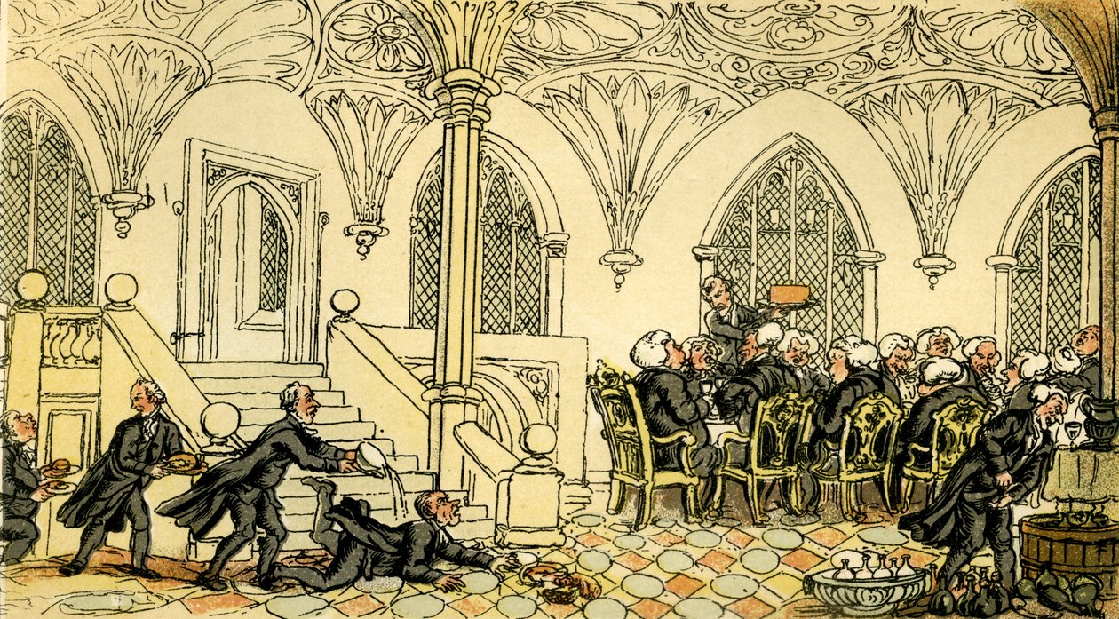 „Dr Syntax bawił się na studiach” autorstwa Thomas Rowlandson