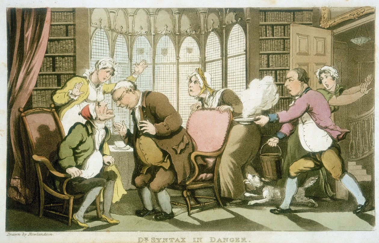 Dr Syntax w niebezpieczeństwie autorstwa Thomas Rowlandson