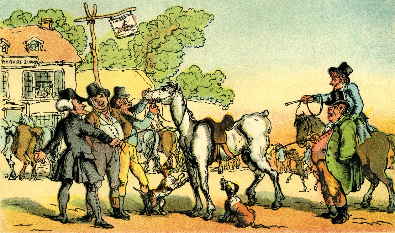 „Dr Syntax sprzedaje Grizzle” autorstwa Thomas Rowlandson
