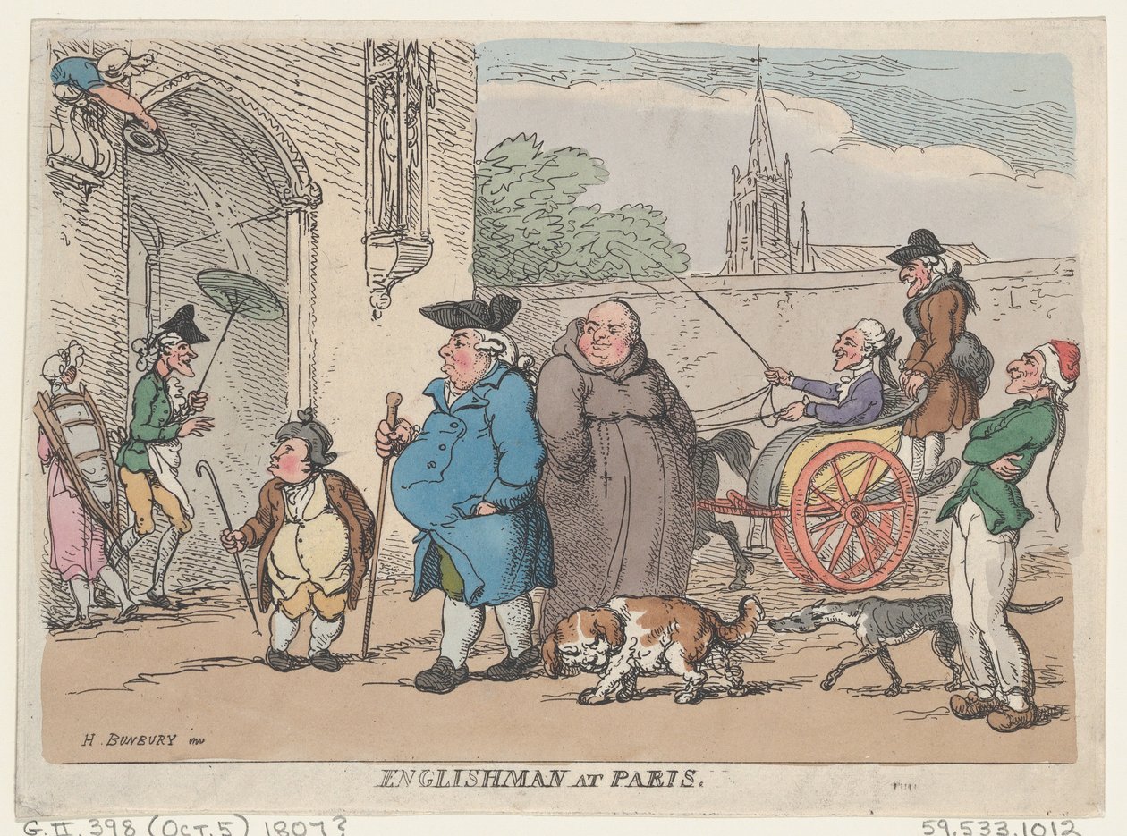 Anglik w Paryżu, 1807 r., 1807 r. autorstwa Thomas Rowlandson