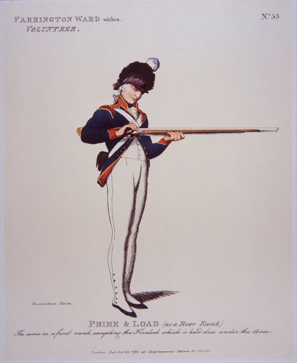 Farringdon Ward Within Volunteer, Prime & Load autorstwa Thomas Rowlandson