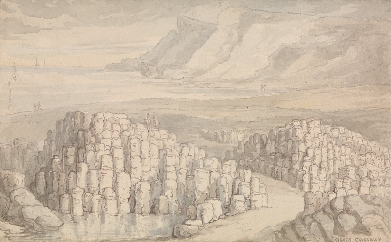 Grobla Olbrzyma, Antrim, Irlandia. autorstwa Thomas Rowlandson