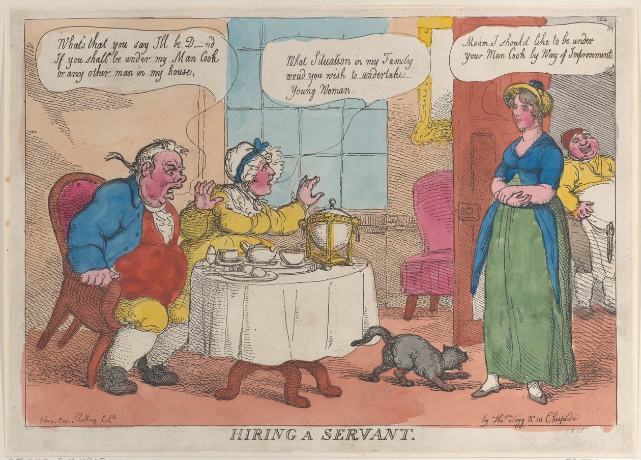 Zatrudnienie sługi, 1811., 1811. autorstwa Thomas Rowlandson